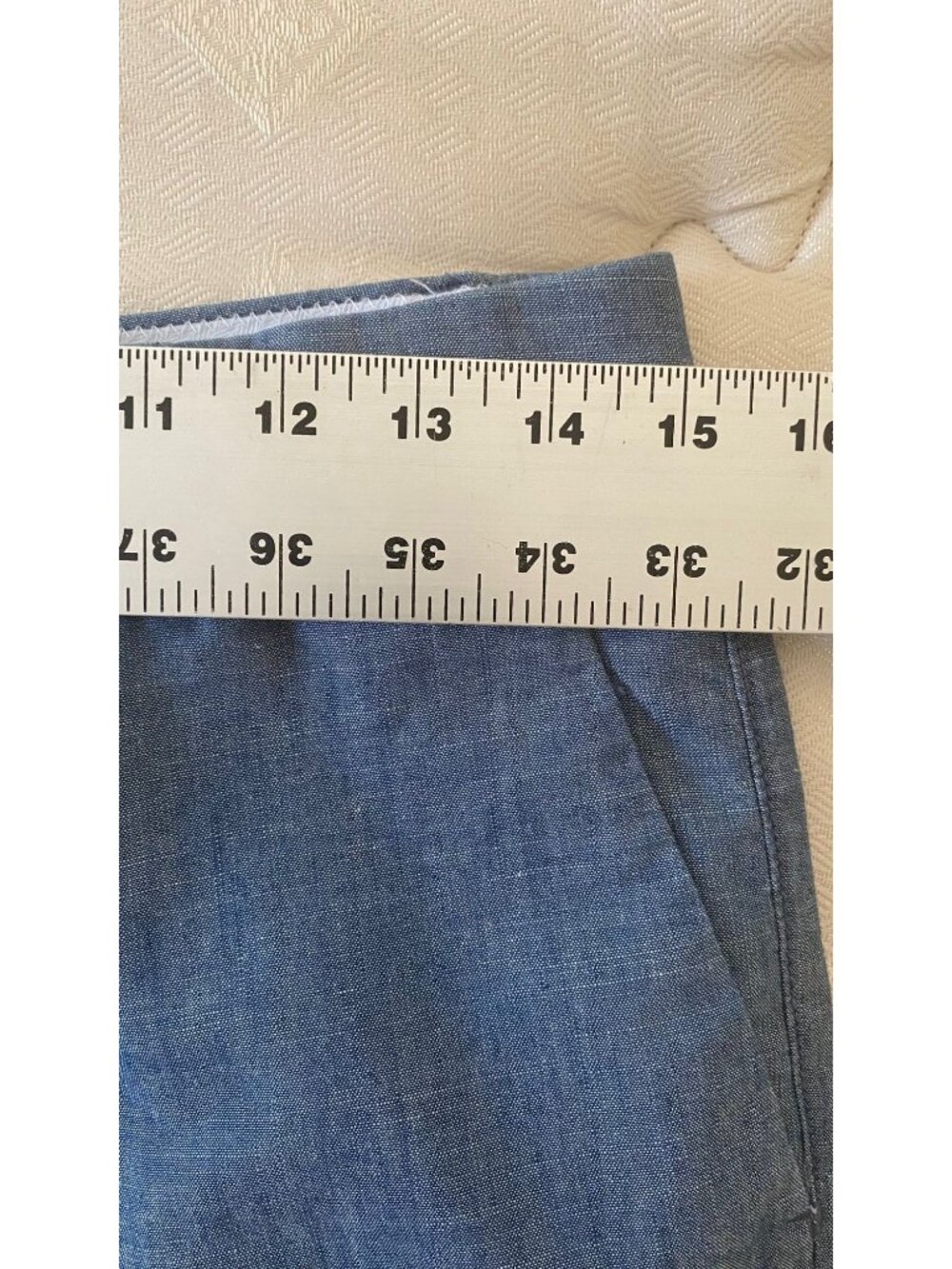 Chambray Rollup Shorts Banana Republic 0R Blue 100% cotton summer outdoors NWT - Picture 7 of 11